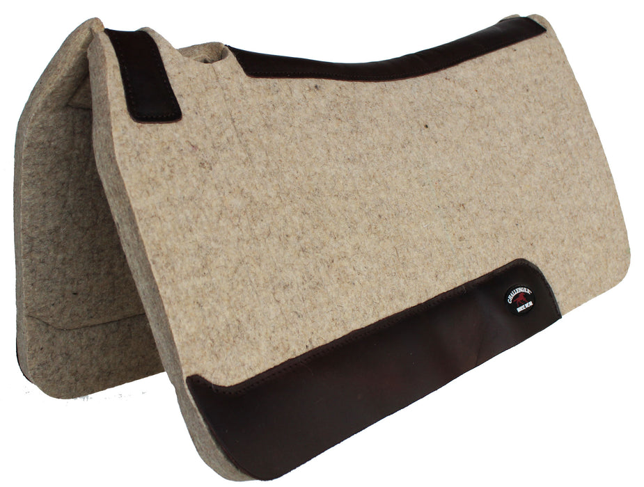 Pony Western Contoured Wool Felt Moisture Wicking Saddle Pad Cream 39RT06CRP