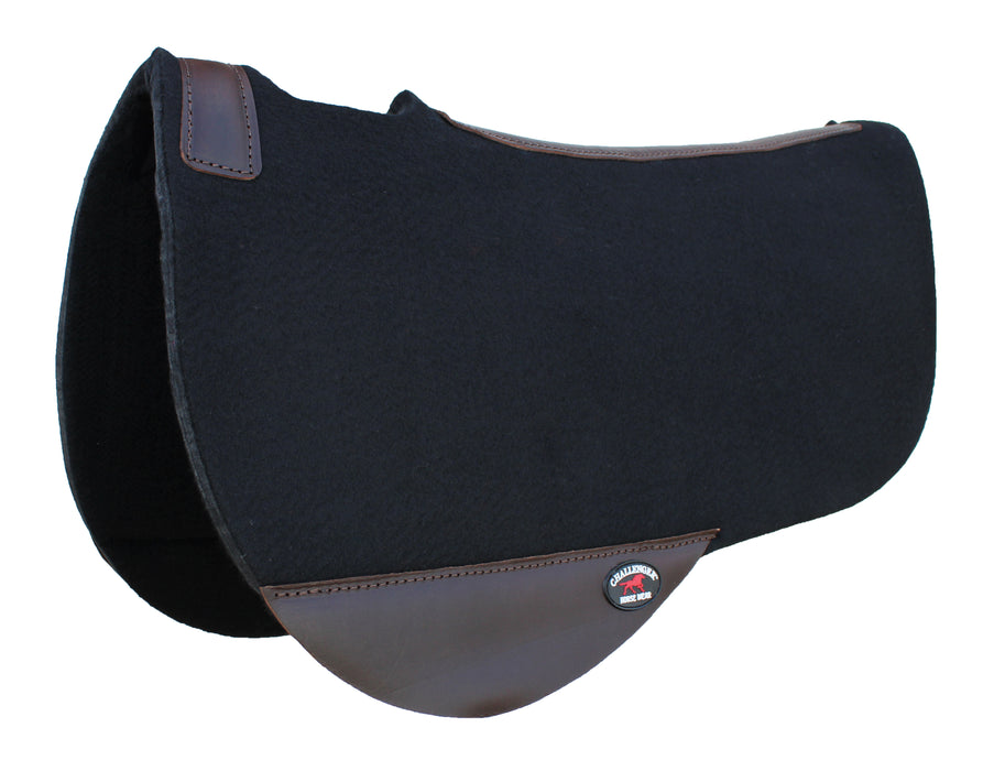 Horse Western Close Contact Contoured Wool Felt Saddle Pad Teal 39RT19