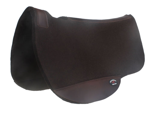 Horse Western Close Contact Contoured Wool Felt Saddle Pad Brown 39RT19BR