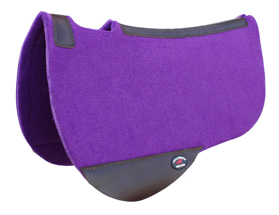 Horse Western Close Contact Contoured Wool Felt Saddle Pad Teal 39RT19