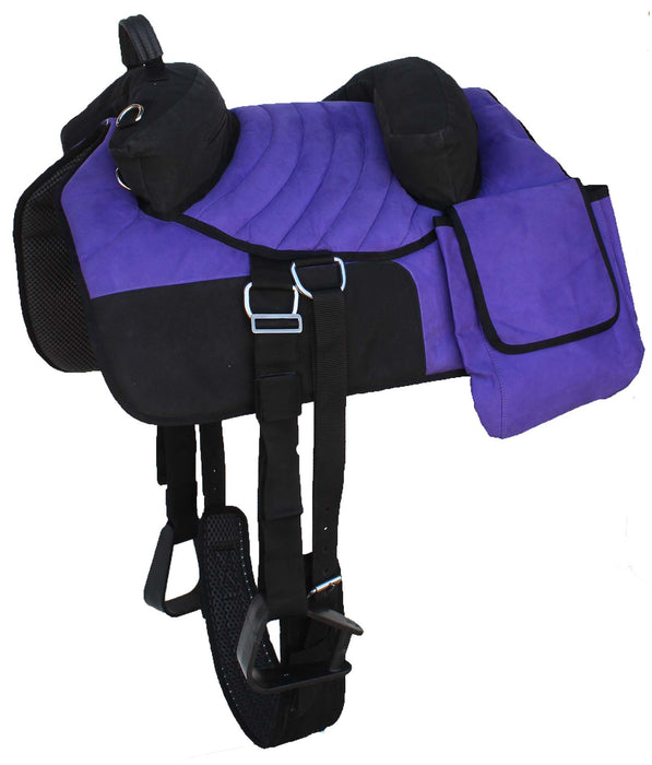Horse Western Deluxe Bareback Trail Saddle Pad w/ Pockets Girth Stirrups 39TS07