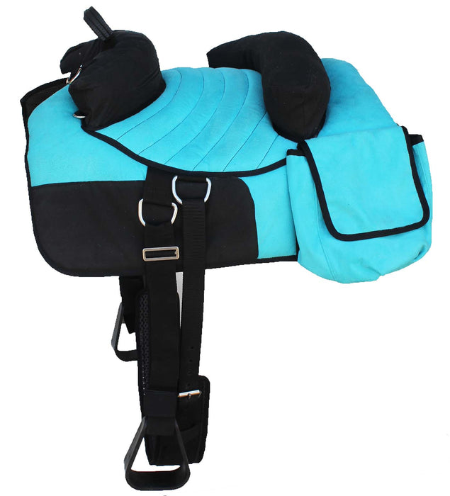 Horse Western Deluxe Bareback Trail Saddle Pad w/ Pockets Girth Stirrups 39TS07