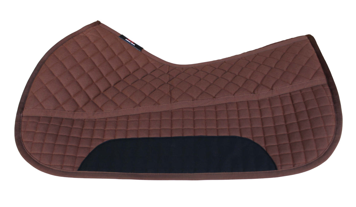 Challenger Quilted Western Saddle Pad with Fleece Underside – 26” Spine x 16” Drop – Shock-Absorbing, Contoured Fit, Durable Square Pad for Western Saddles