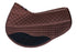 Challenger Quilted Western Barrel Saddle Pad with Fleece Underside – 26” Spine x 17” Drop – Contoured Shock Absorbing Training Pad