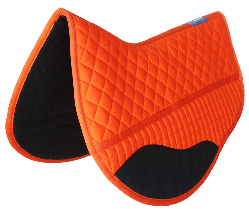 Horse Western Quilted Fleece Lined Contoured Barrel Saddle Pad Black 39TS11