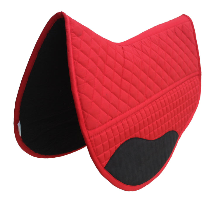 Horse Western Quilted Fleece Lined Contoured Barrel Saddle Pad Black 39TS11