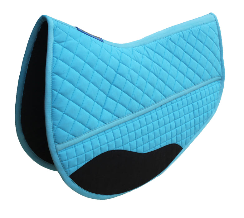Horse Western Quilted Fleece Lined Contoured Barrel Saddle Pad Black 39TS11