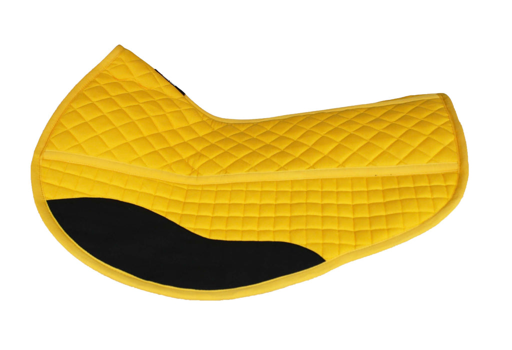 Challenger Quilted Western Barrel Saddle Pad with Fleece Underside – 26” Spine x 17” Drop – Contoured Shock Absorbing Training Pad