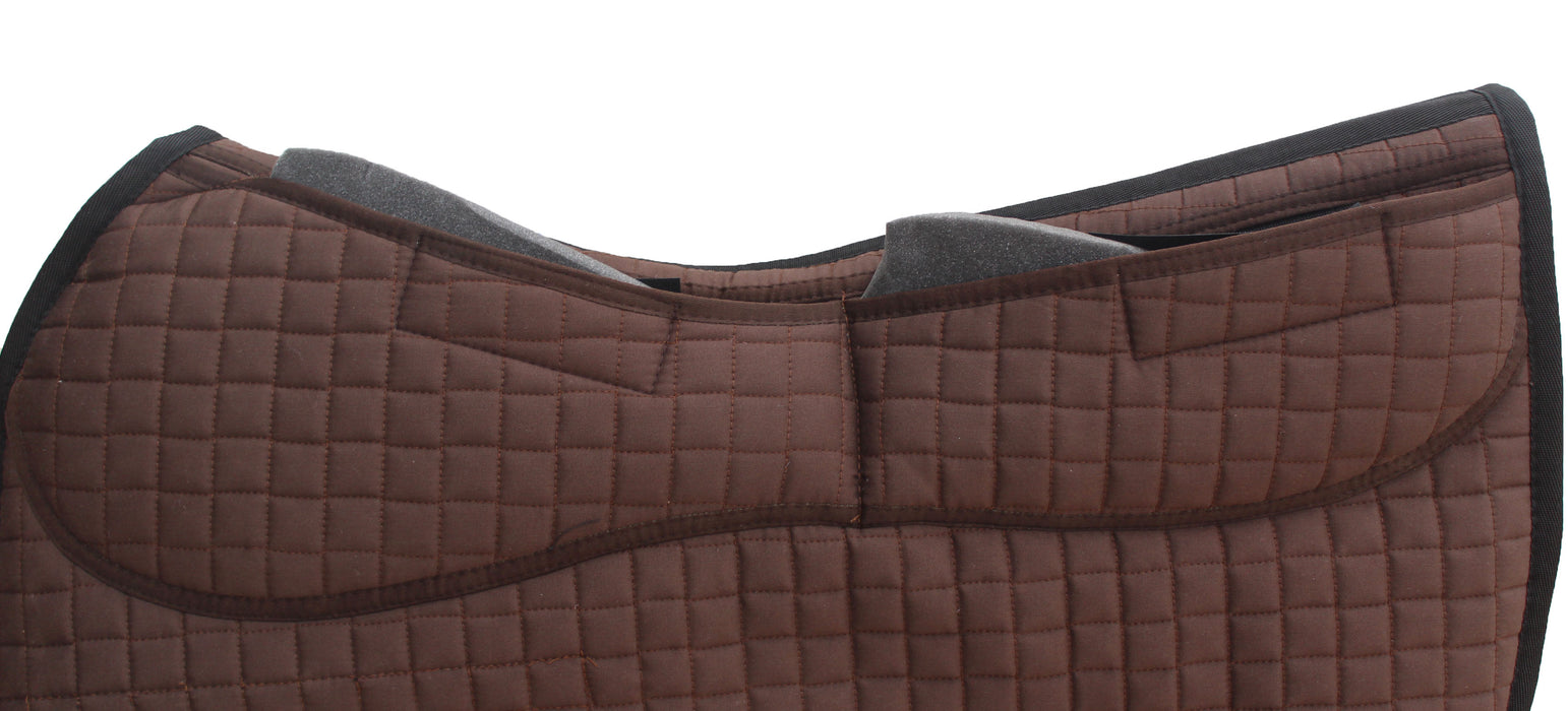 Horse SADDLE PAD 26" x 16" Neoprene Comfort Padded Quilted Removable Foam Inserts 39TS12