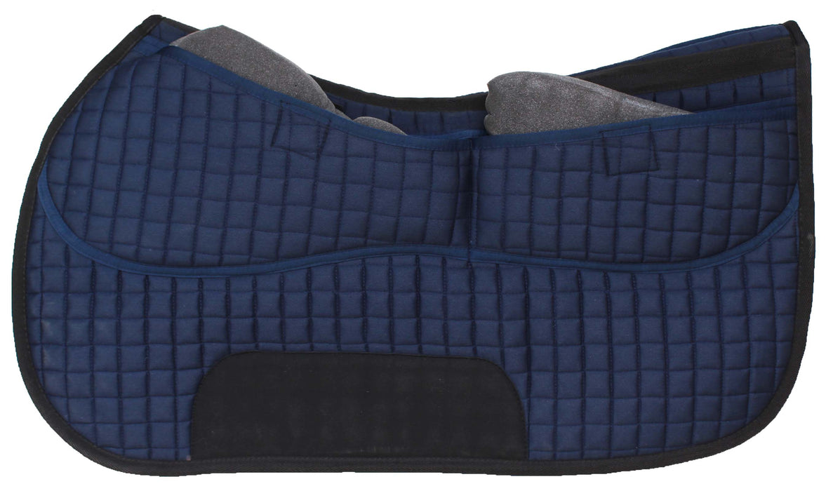 26" x 16" Western Quilted Neoprene Saddle Pad w/ Foam Inserts Navy 39TS12NV