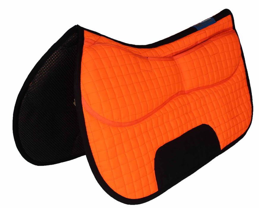 26" x 16" Western Quilted Neoprene Saddle Pad w/ Foam Inserts Orange 39TS12OR