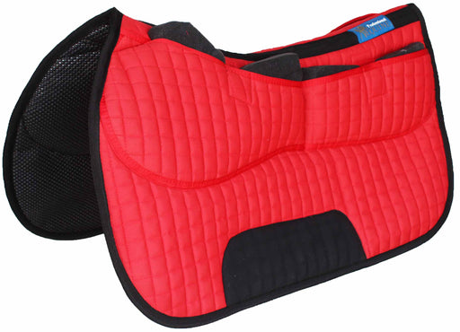 26" x 16" Western Quilted Neoprene Saddle Pad w/ Foam Inserts Red 39TS12RD