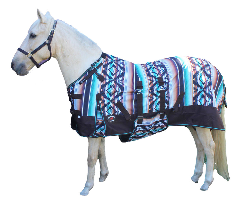 80"  Horse 1200D Turnout Waterproof Fleece Lined Medium Winter Blanket 3B103LG