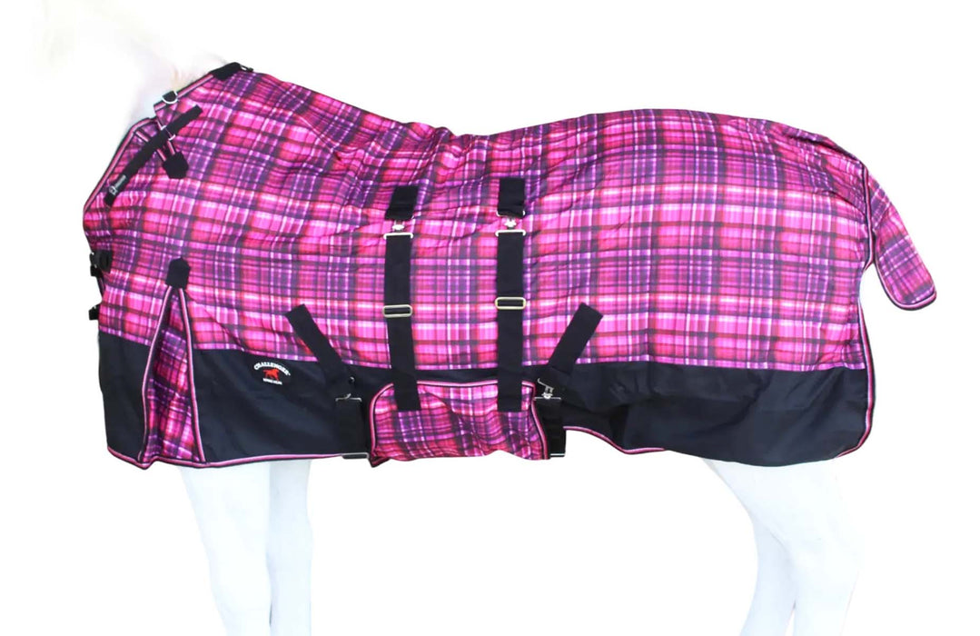 1200D Waterproof Turnout Fleece Lined Medium Weight Horse Blanket Medium Weight