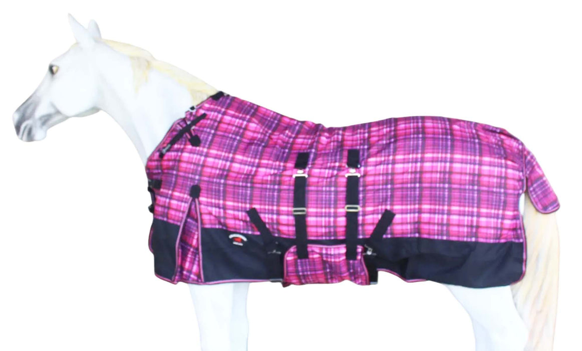 1200D Waterproof Turnout Fleece Lined Medium Weight Horse Blanket Medium Weight