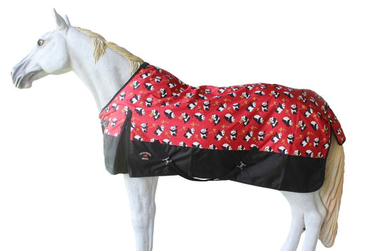 1200D Turnout Waterproof Rain Light-Weight Sheet Red Bear Horse Blanket 3EE10G
