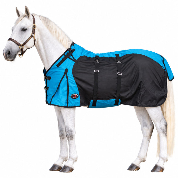 Horse 1200D Turnout Sheet Waterproof, Breathable, Light-Weight Rain Blanket with Bellyband, Ripstop Outer Shell0g No Fill Solids Bellyband