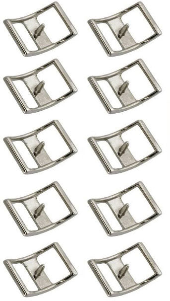 Lot of 10 Conway Buckles 1" Nickel Horse Saddle Headstall Reins Tack 40304
