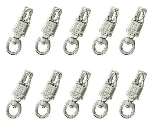 3/4" x 4-3/8" Nickel Plated Iron Heavy Duty Swivel Panic Snaps 40315