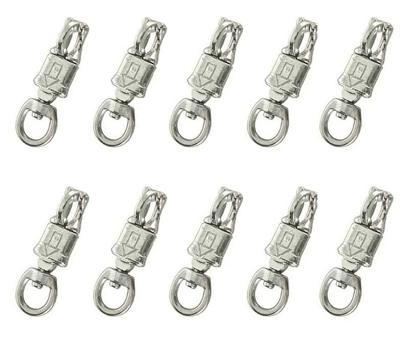 3/4" x 4-3/8" Nickel Plated Iron Heavy Duty Swivel Panic Snaps 40315