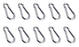 3/8" x 4" Zinc-Plated Spring Loaded Snap Hook Caribener Clips for Keychain, Backpack, Outdoors 40333