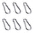 3/8" x 4" Zinc-Plated Spring Loaded Snap Hook Caribener Clips for Keychain, Backpack, Outdoors 40333