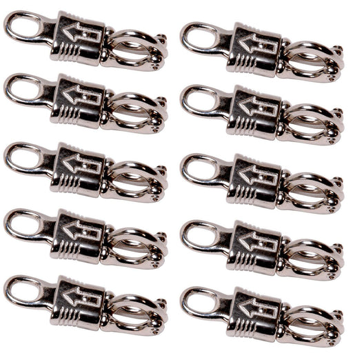 LOT OF (10)  3-7/8” Iron Panic Snap for Paracord Fixed-Eye 1/2" Nickel Plated 40337