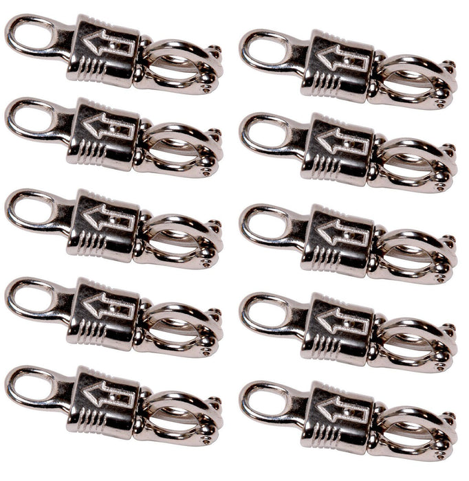 LOT OF (10)  3-7/8” Iron Panic Snap for Paracord Fixed-Eye 1/2" Nickel Plated 40337