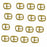 3/4" Center Bar Roller Buckle SOLID BRASS Collar Tack Reins (PACK OF 5) 40349
