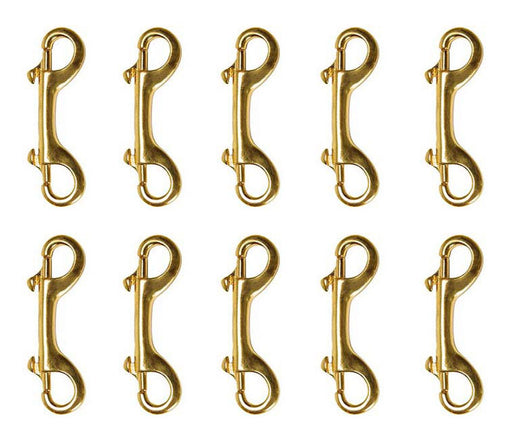4" Solid Brass Double End Trigger Bolt Snaps for Horse Trailer, Outdoors 40357