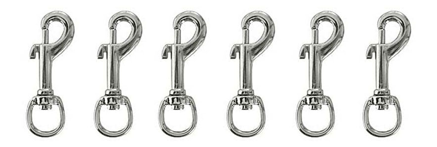 1/2" x 3-1/8" Nickel Plated Iron Swivel Round Eye Bolt Snaps 40358