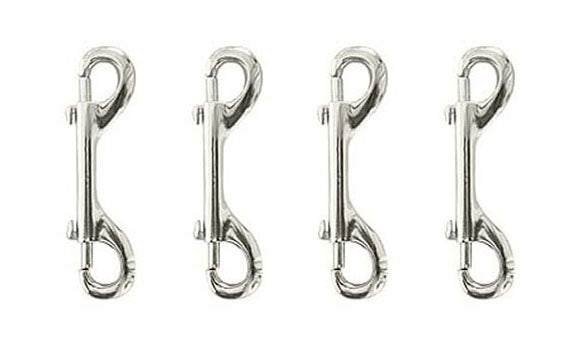 4-3/4" Nickel Plated  Double Ended Bolt Snaps for Horse Trailer, Outdoors 40361