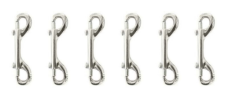 4-3/4" Nickel Plated  Double Ended Bolt Snaps for Horse Trailer, Outdoors 40361