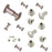 Horse Saddle Hardware 1/4" PACK 10 NP BP AL CHICAGO SCREWS POSTS BELT 40363C10