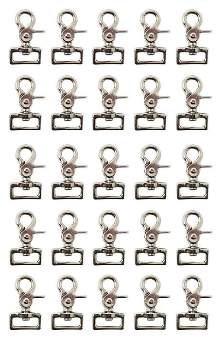 Hardware 25 Pcs 1" Trigger  Snaps Swivel Clip Round Eye Steel Alloy 40374-25