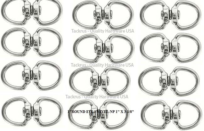 25 Pcs Round Eye Swivel Clip Snaps Steel Alloy Hardware 1" X 3-1/8 40376