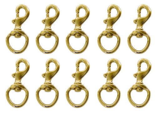 1" x 3-1/2" Solid Brass Heavy Duty Swivel Round Eye Bolt Snaps 40381