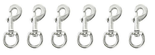 3/4" x 3-3/8" Nickel Plated Heavy Duty Swivel Round Eye Bolt Snaps 40384