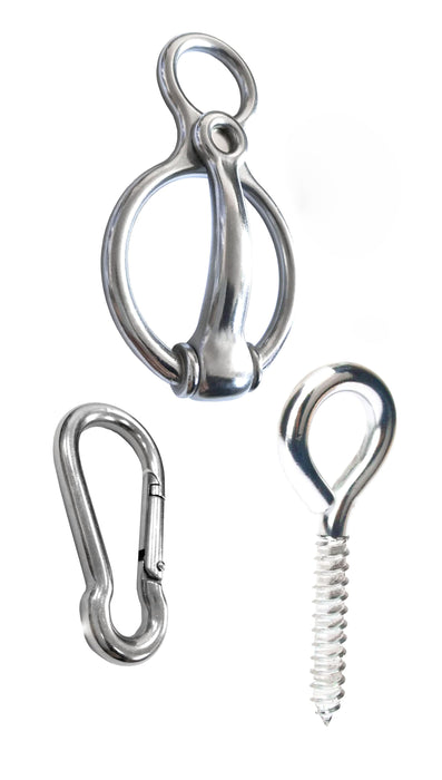 Stainless Steel Magnetic Horse Humane Training Trailer Equipment Tie Ring 40393
