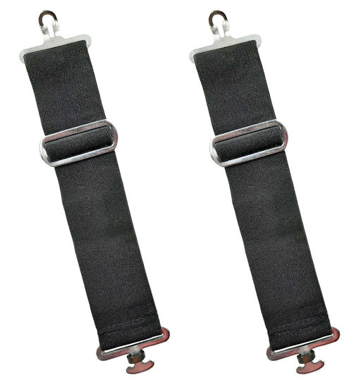 Set of 2 Horse Blanket Sheet Elastic Belly Surcingle Extenders Black 403BS10BK