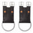 Horse Set of 2 Leather Western English 1" Dual Buckle Girth Converter 403GC03BK