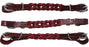 Horse Western Braided Leather Curb Strap Brass 403RT02