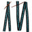 Challenger Turquoise Nylon Billet & Tie Strap Set Western Saddle Rigging with Leather Tie Ends 404JSet