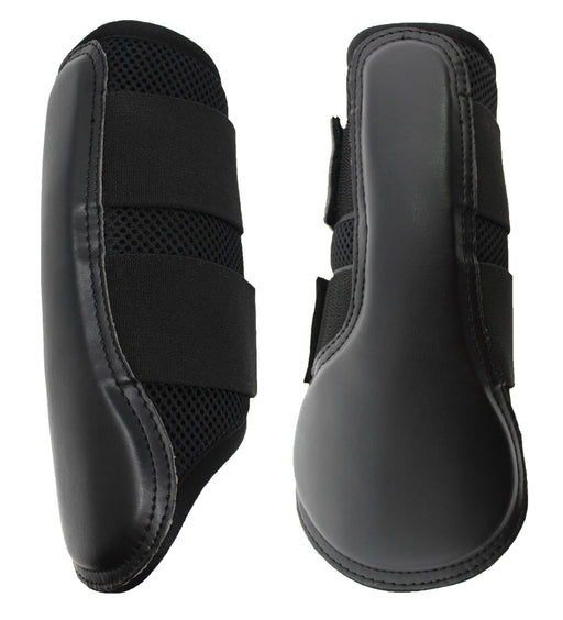 Horse Medium Professional Memory Foam Leather Splint Brushing Boots 4105BK