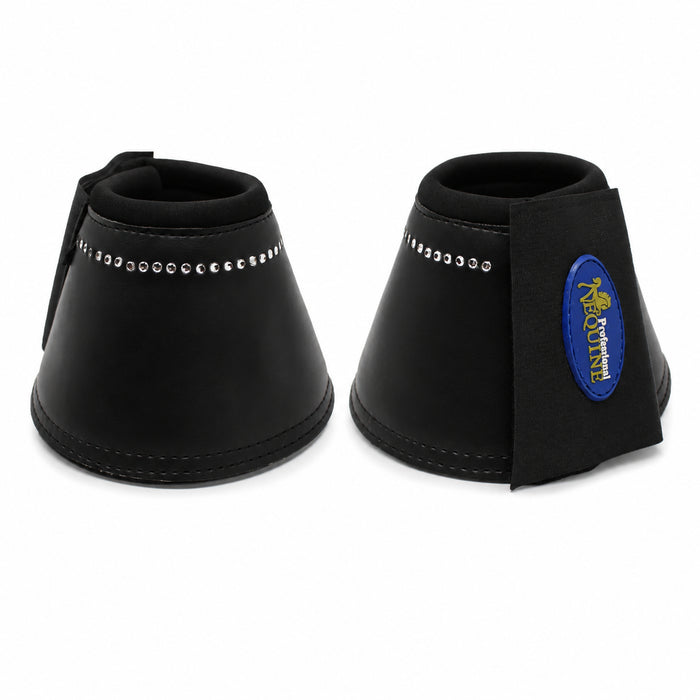 Horse Medium Professional Med Equine Over-Reach Sports Bell Boots Crystals 4106