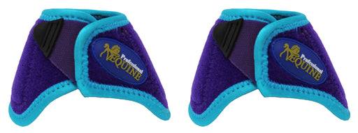 Horse Professional Equine No-Turn Quick Wrap Neoprene Bell Boots Purple 4125E