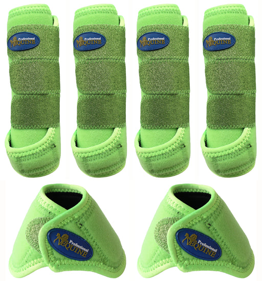 Horse  Medium 4-Pack Professional Equine Sports Medicine Splint Bell Boots 4142D