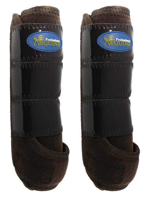 Horse Medium Professional Equine Sports Medicine Splint Boots Brown 4143A
