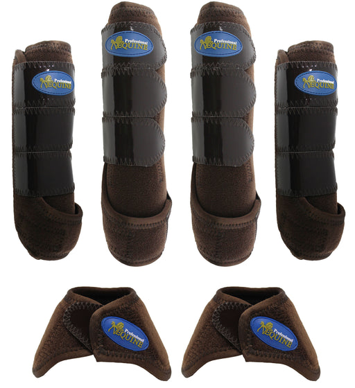 Horse  Medium 4-Pack Professional Equine Sports Medicine Splint Bell Boots 4143D