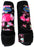 Medium Professional Equine Horse Sports Medicine Splint Boots Black Floral 4135A
